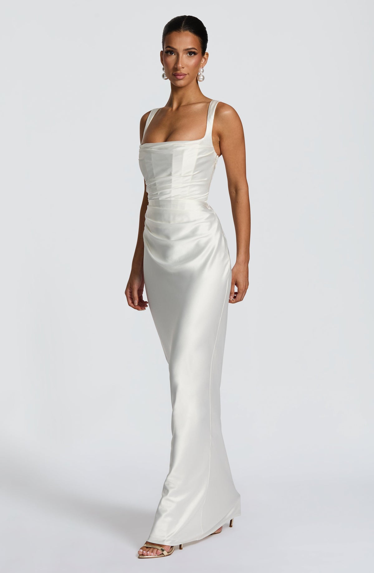 Calanthe Sparkle Maxi Dress Ivory 6