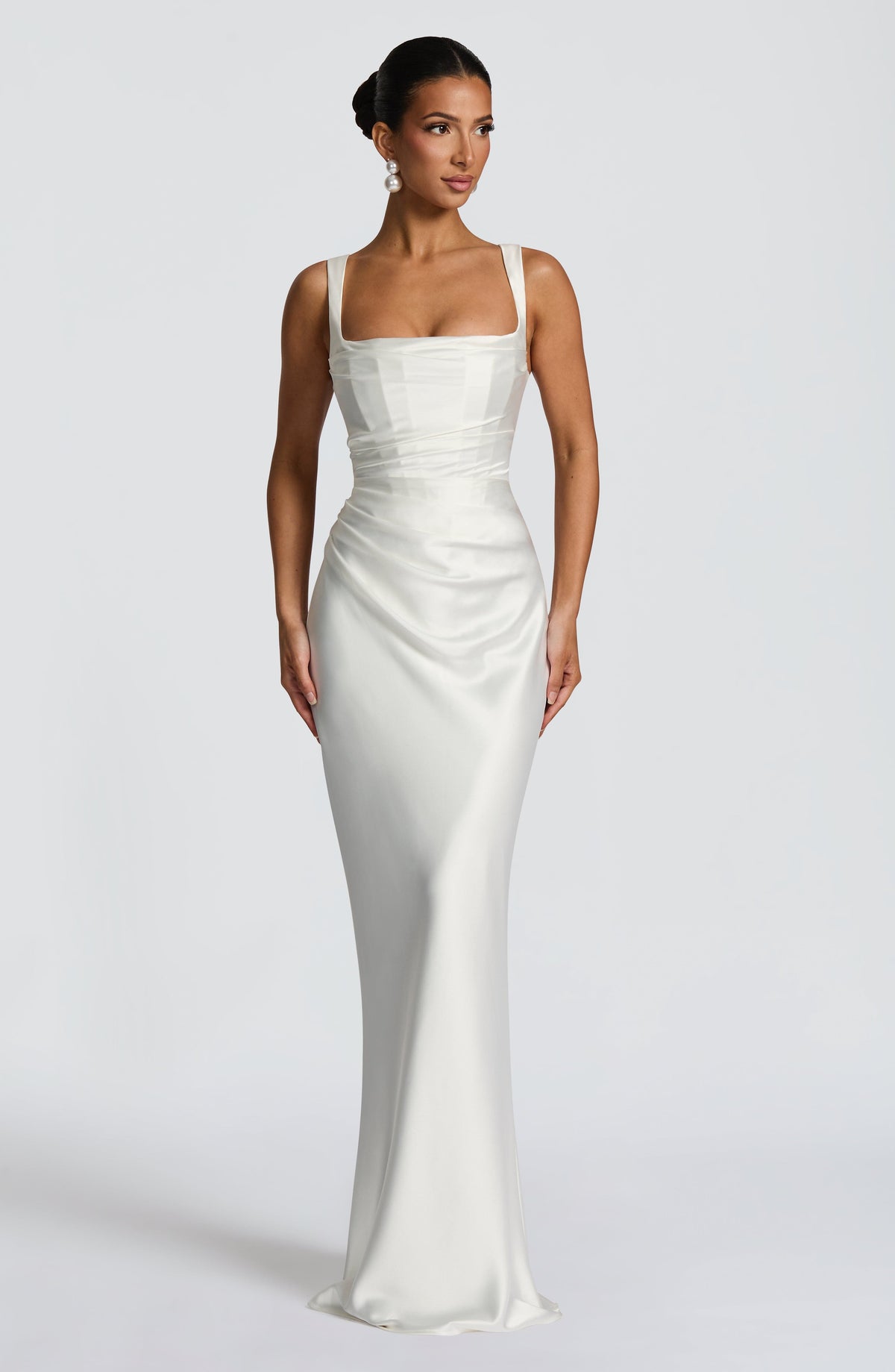 Calanthe Sparkle Maxi Dress Ivory 1