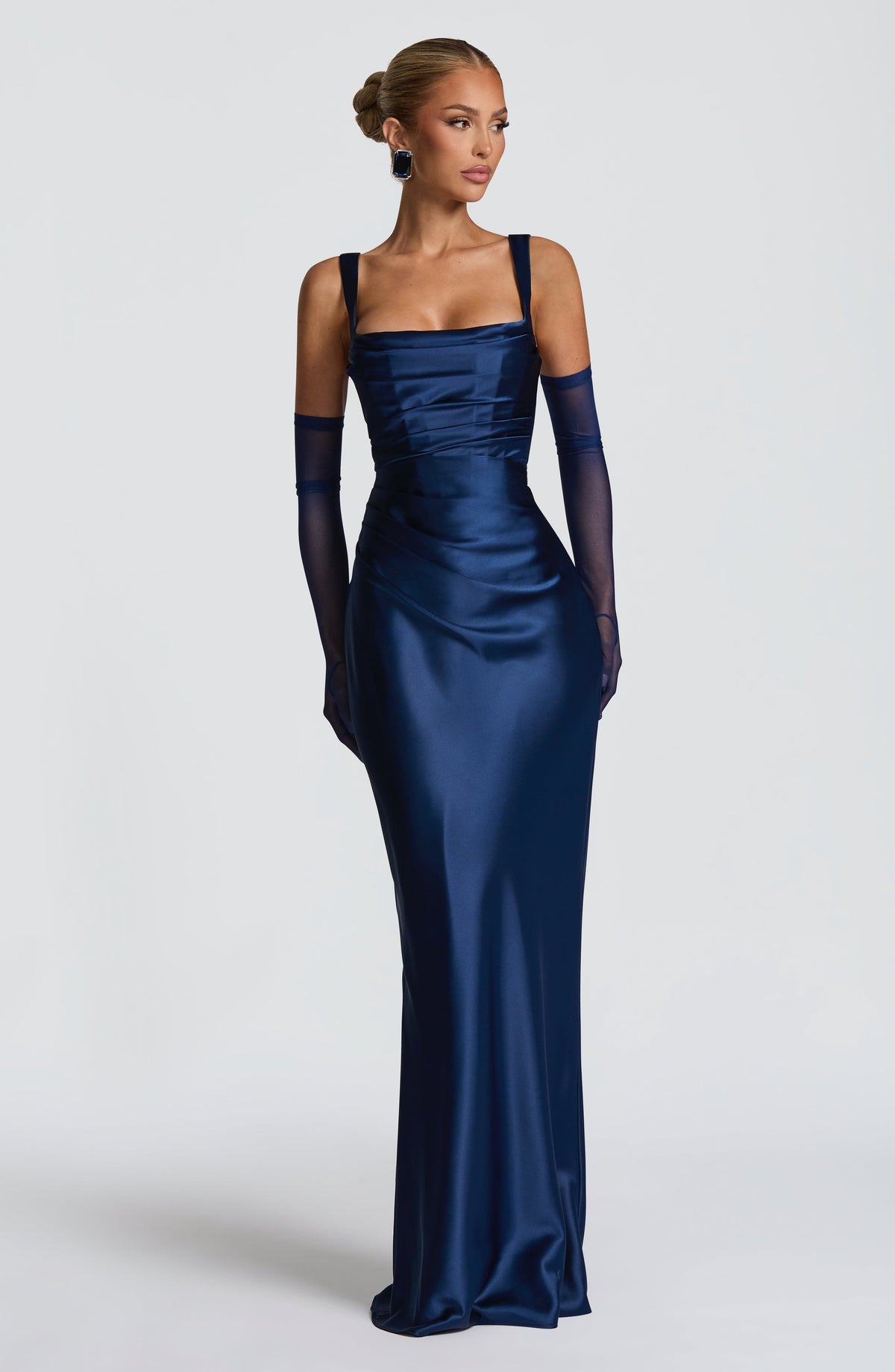 Calanthe Sparkle Maxi Dress Navy 6