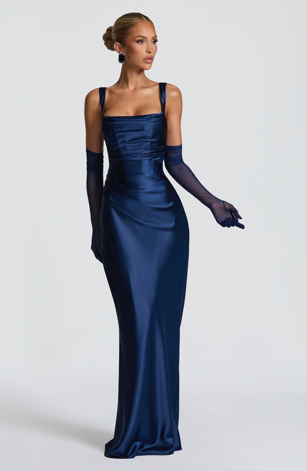 Calanthe Sparkle Maxi Dress Navy 5
