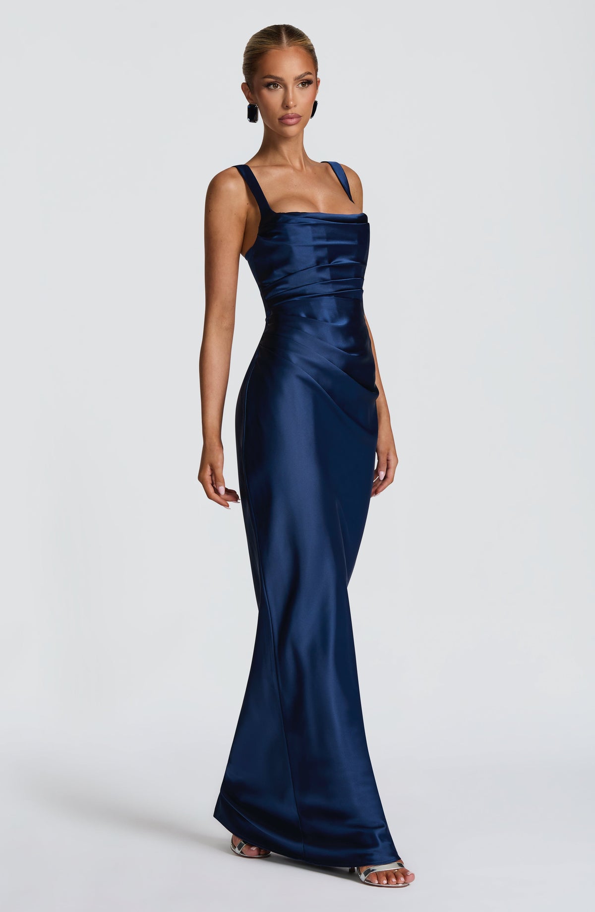 Calanthe Sparkle Maxi Dress Navy 4