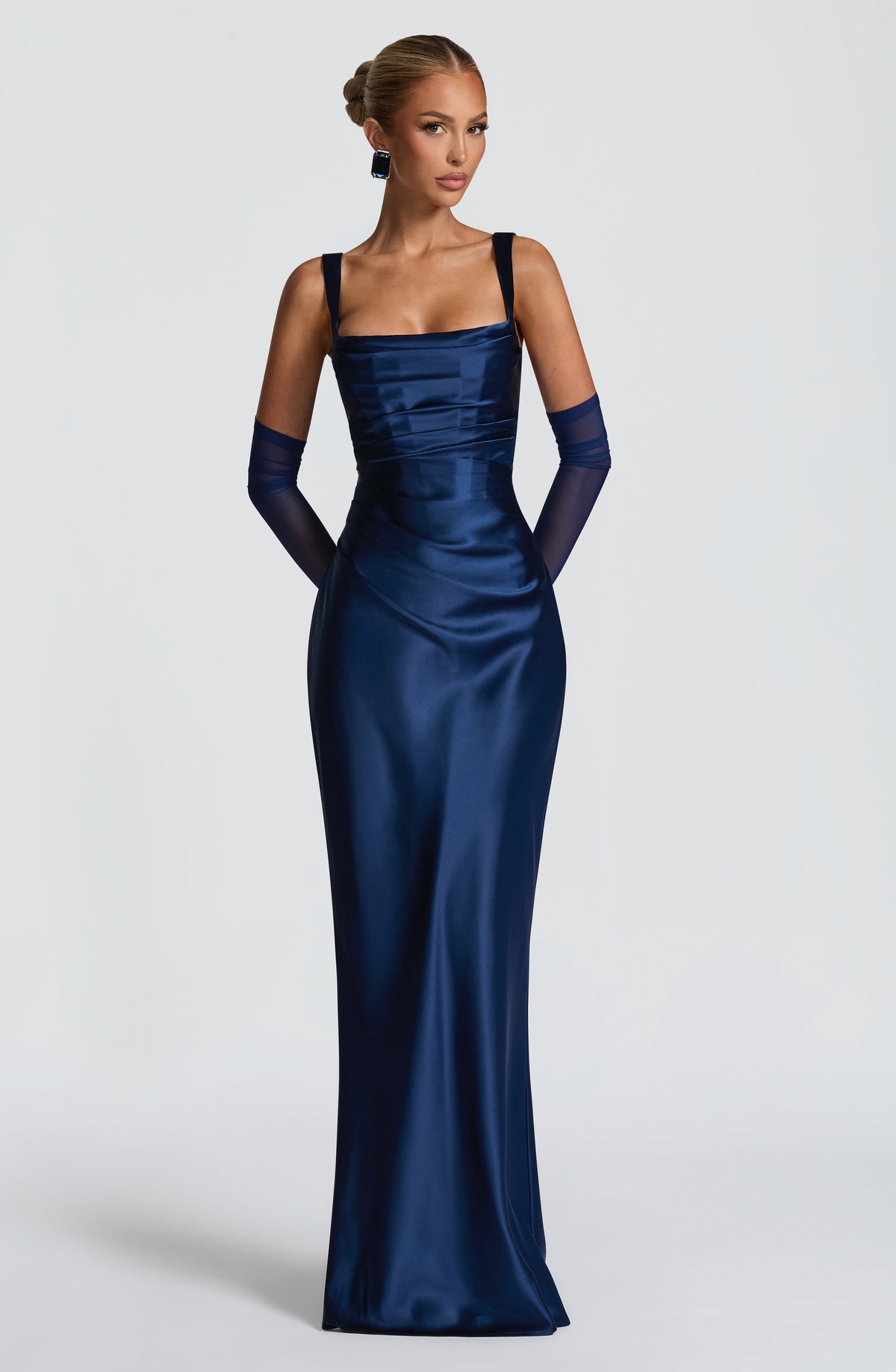 Calanthe Sparkle Maxi Dress Navy 1