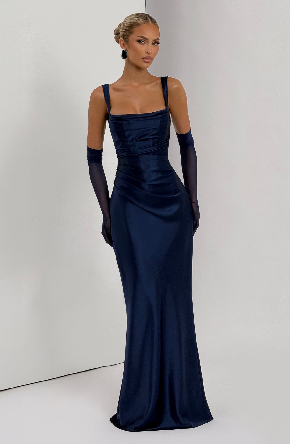 Calanthe Sparkle Maxi Dress Navy 8