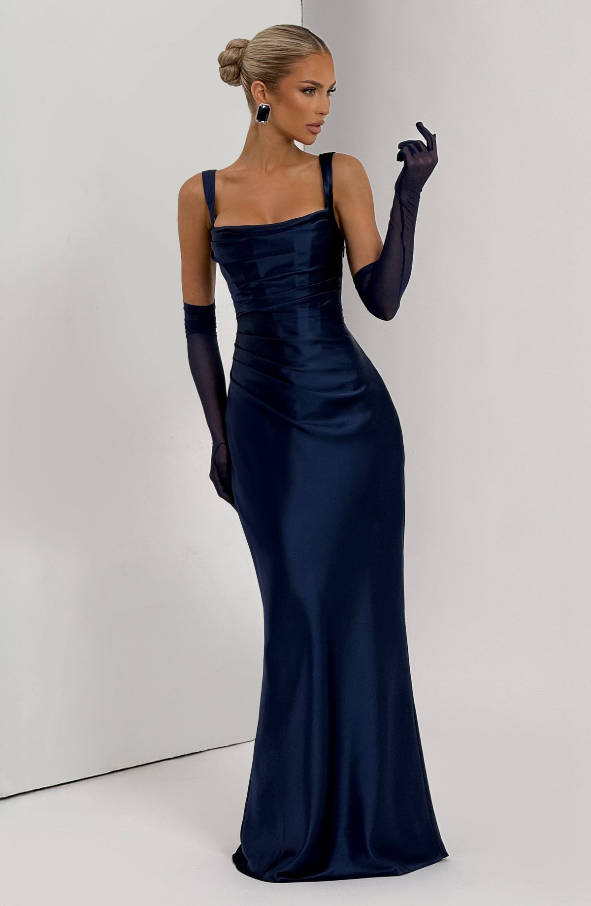Calanthe Sparkle Maxi Dress Navy 7
