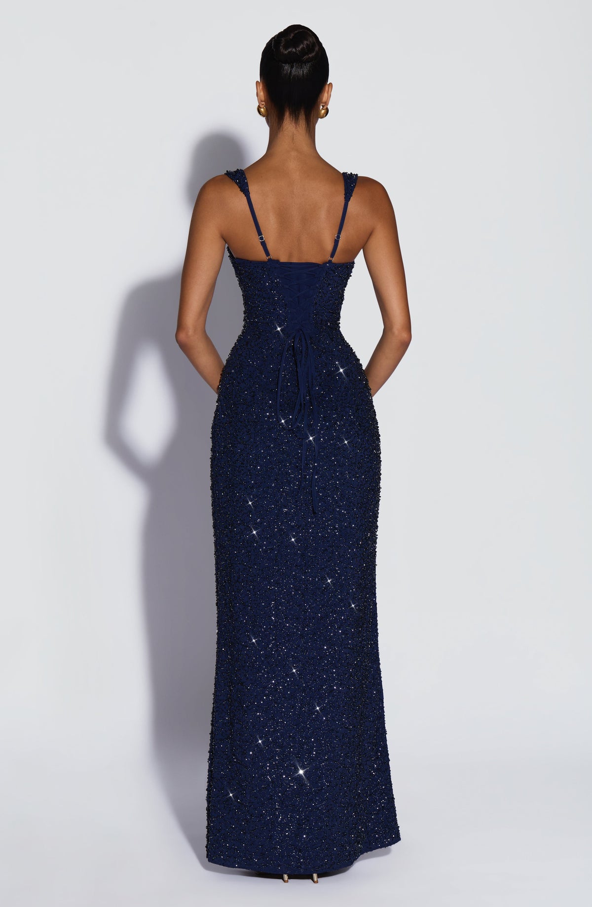 Calanthe Sparkle Maxi Dress Navy Sparkle 2