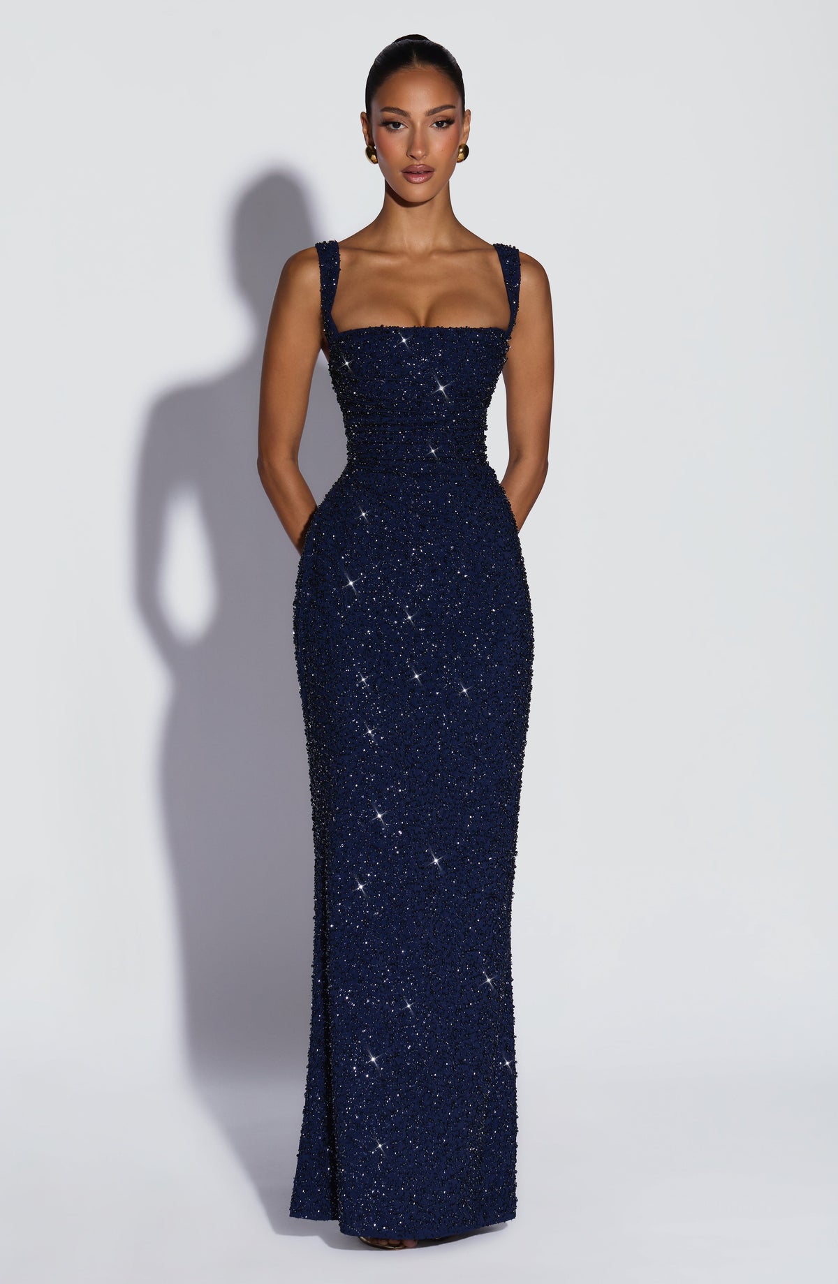 Calanthe Sparkle Maxi Dress Navy Sparkle 5