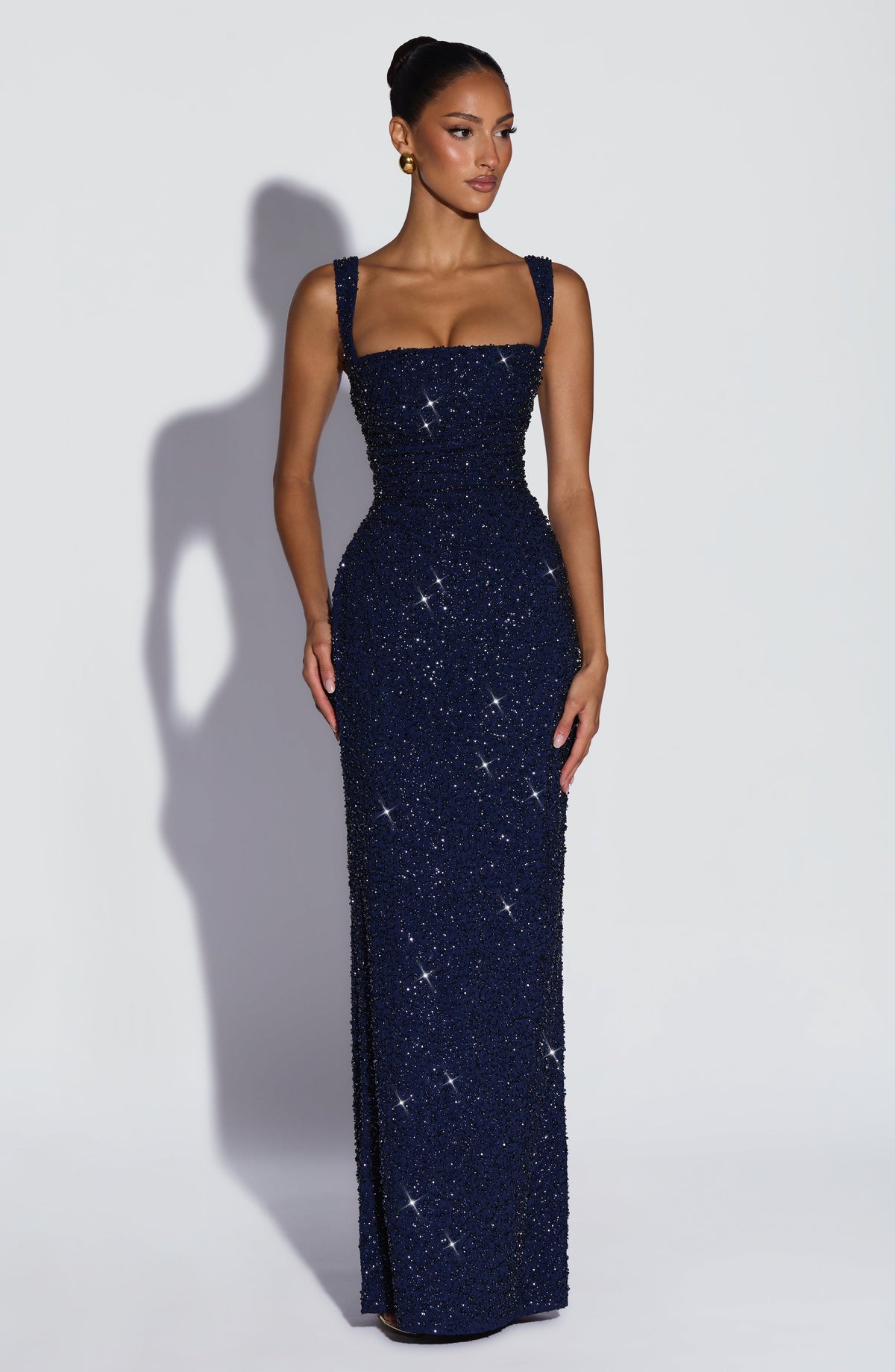 Calanthe Sparkle Maxi Dress Navy Sparkle 1