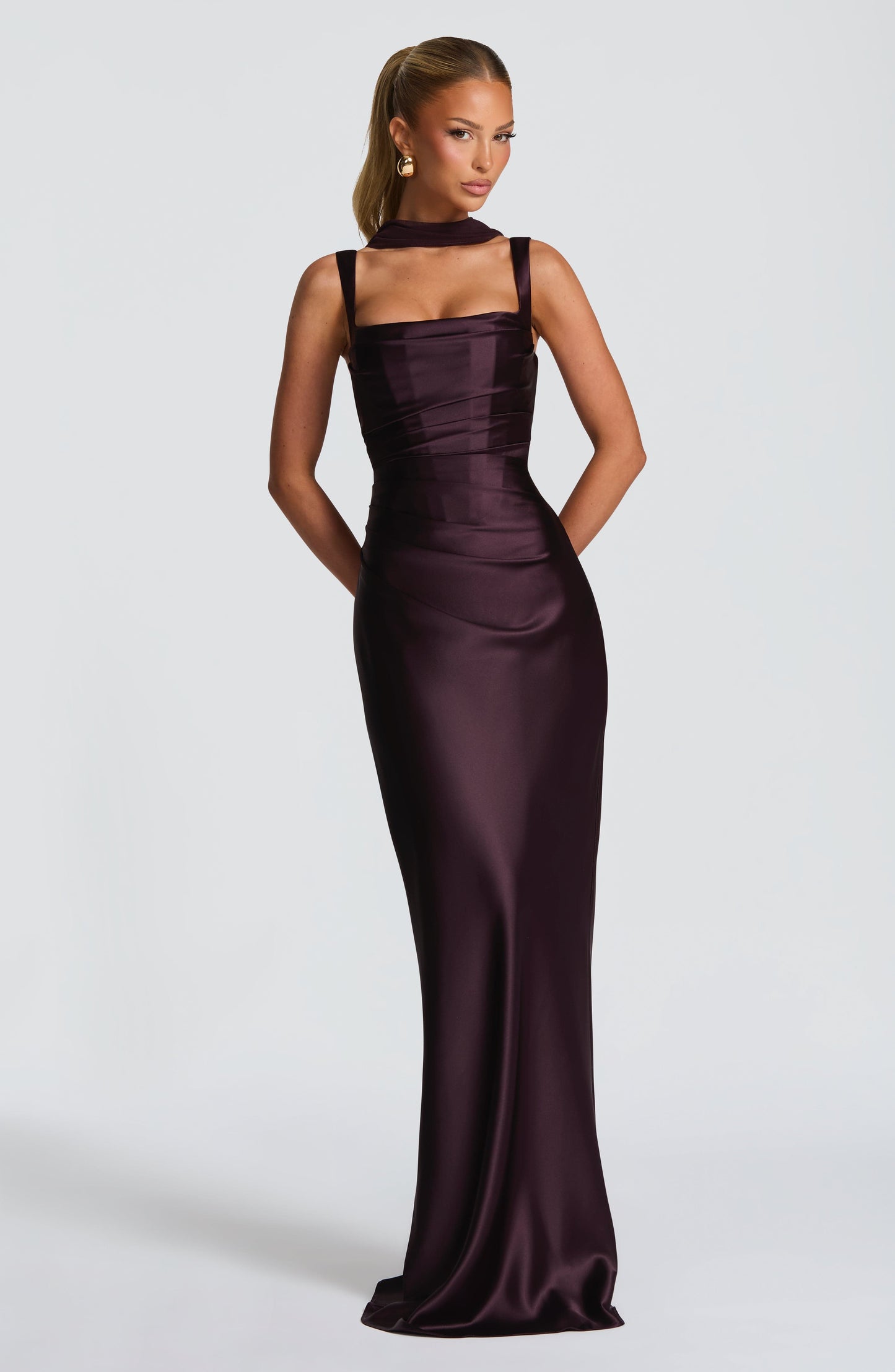 Calanthe Burgundy Sparkle Maxi Dress Burgundy Sparkle 55