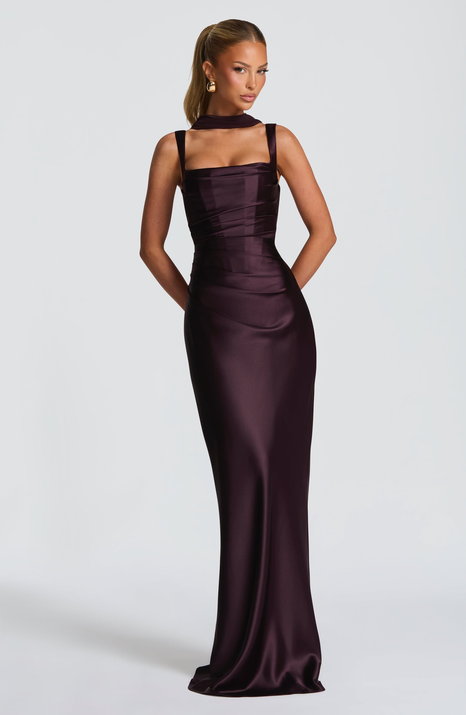 Calanthe Burgundy Sparkle Maxi Dress Burgundy Sparkle 55