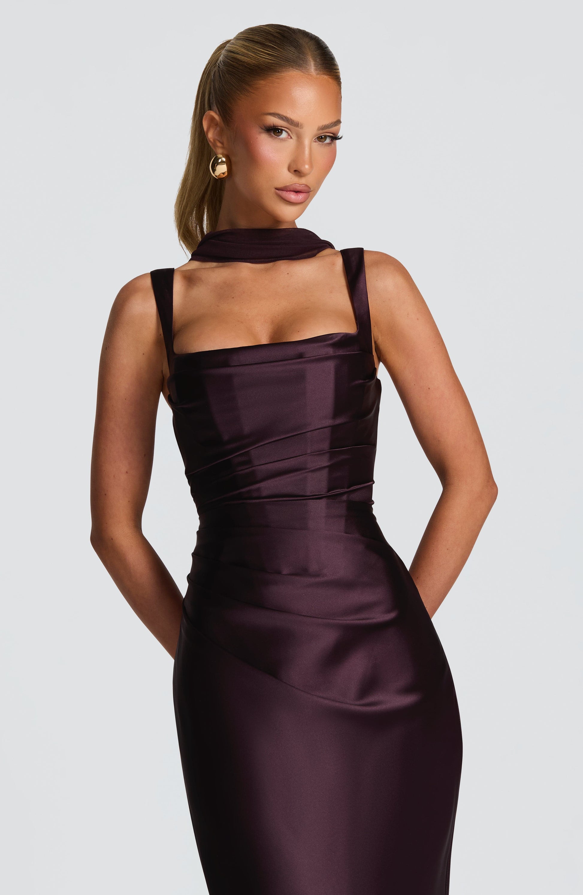 Calanthe Burgundy Sparkle Maxi Dress Burgundy Sparkle 56