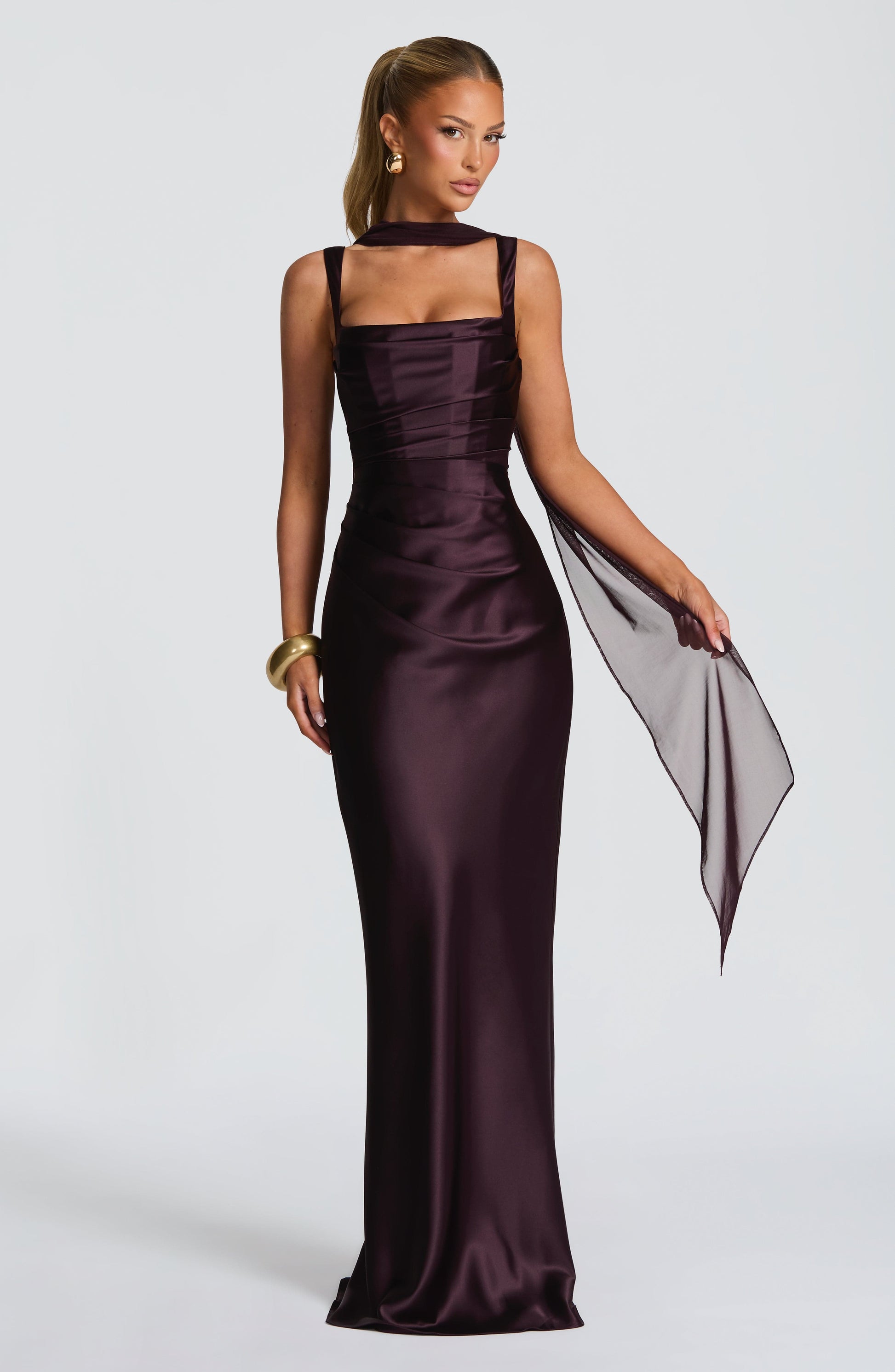 Calanthe Burgundy Sparkle Maxi Dress Burgundy Sparkle 52