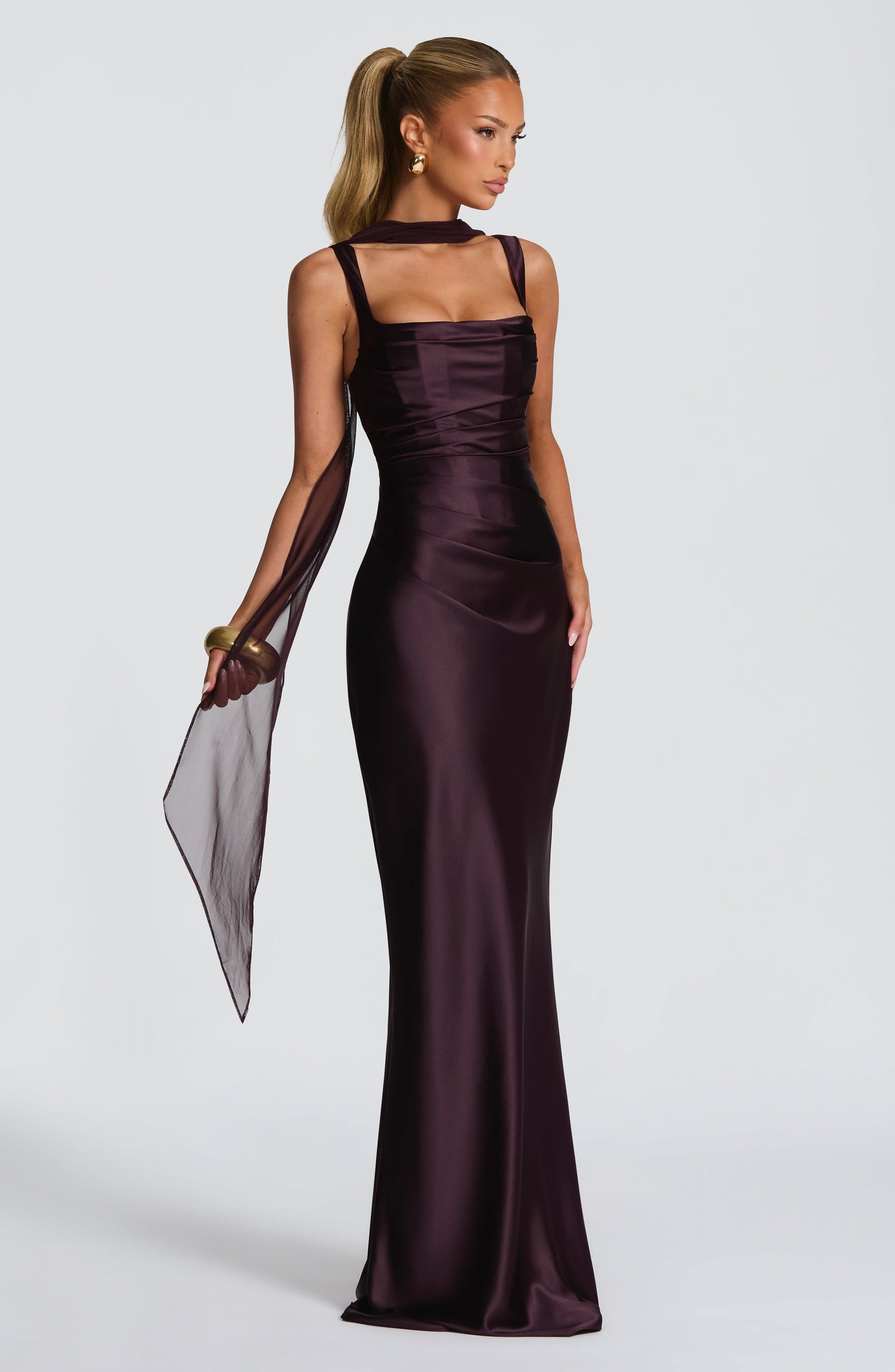 Calanthe Burgundy Sparkle Maxi Dress Burgundy Sparkle 54