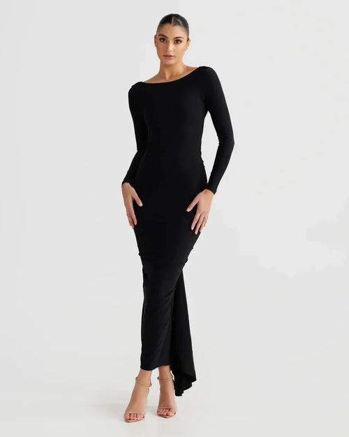 CAMI MAXI DRESS Black 1