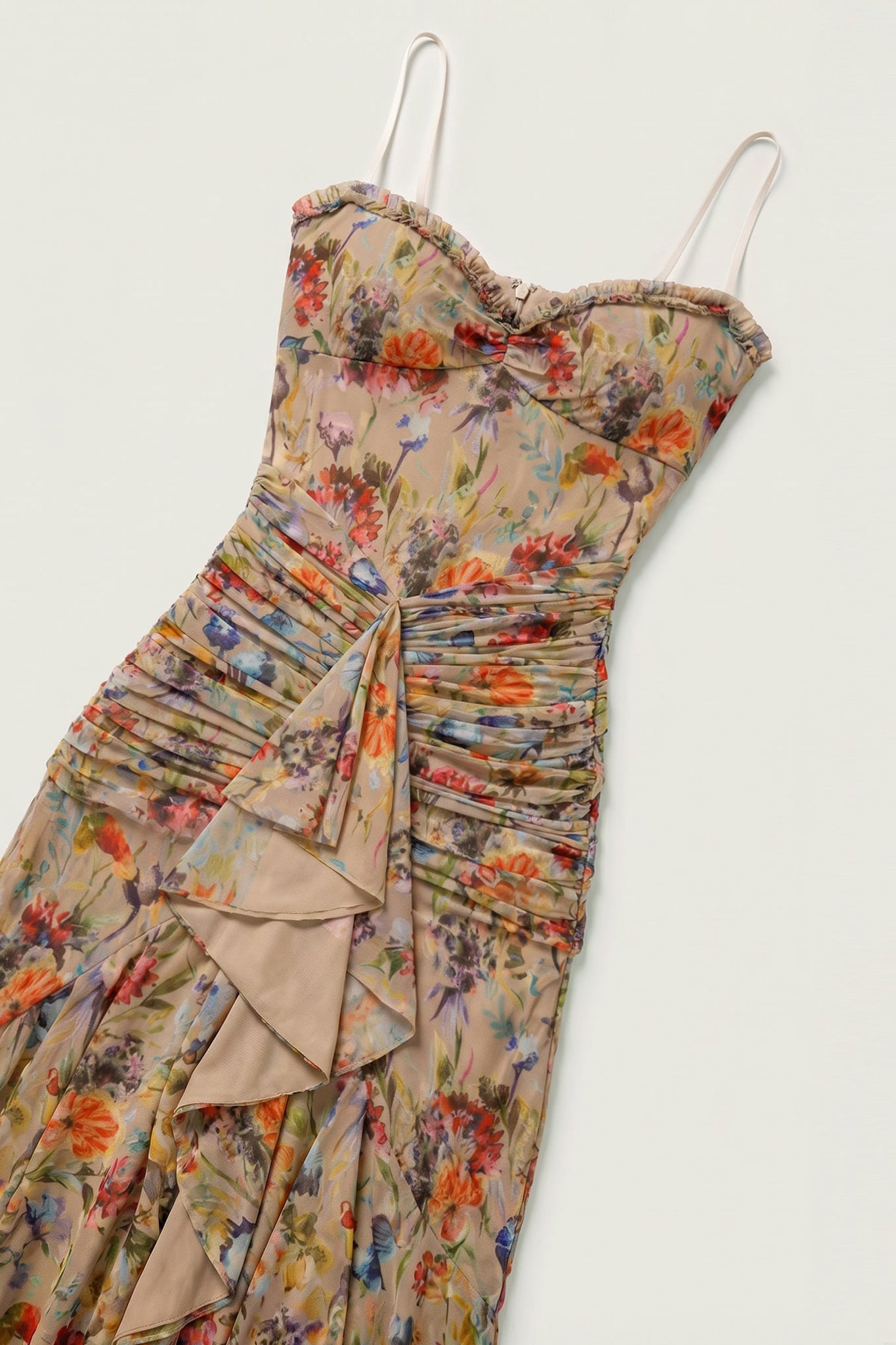 Candice Ruffle Mesh Maxi Dress 10
