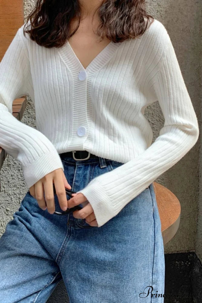 Margot White Cardigan Light Blue 2