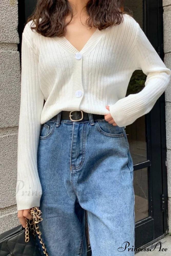 Margot White Cardigan Light Blue 1