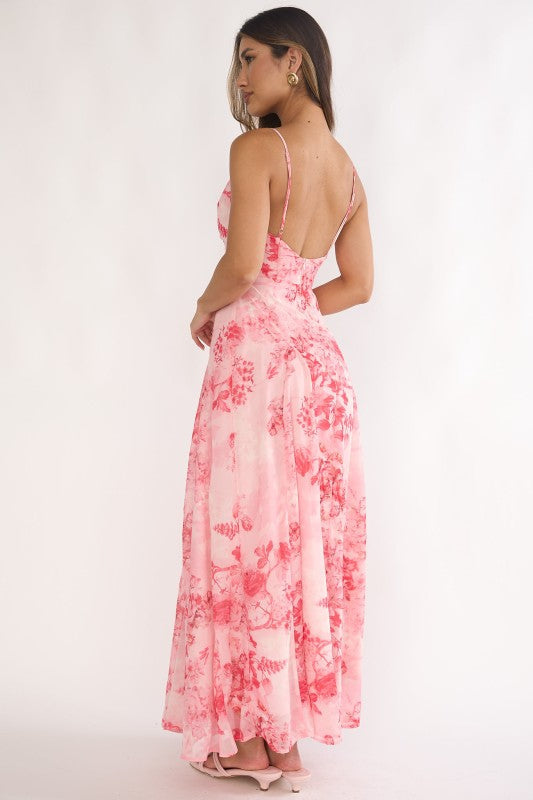 Sasha Floral Open-Back Maxi Dress in Blush 10