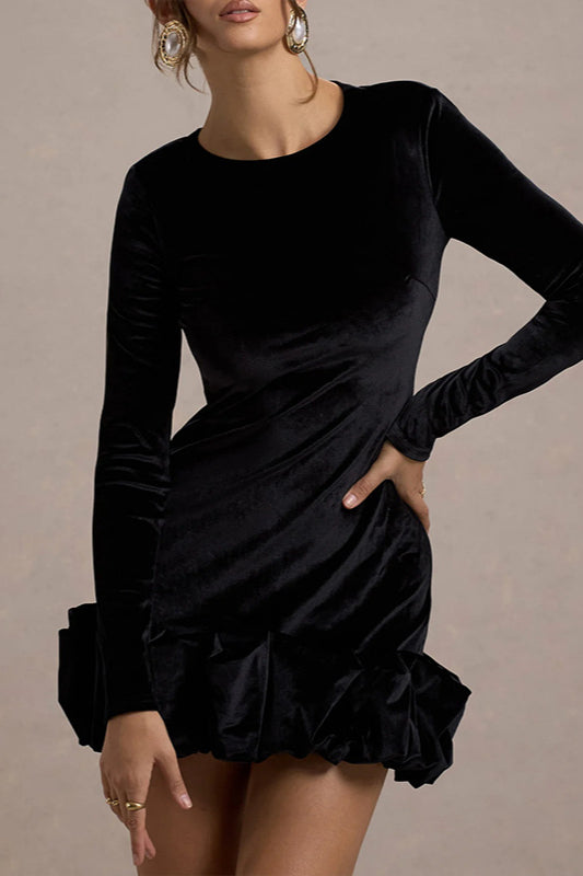 Vivienne Velvet Maxi Dress Black 5