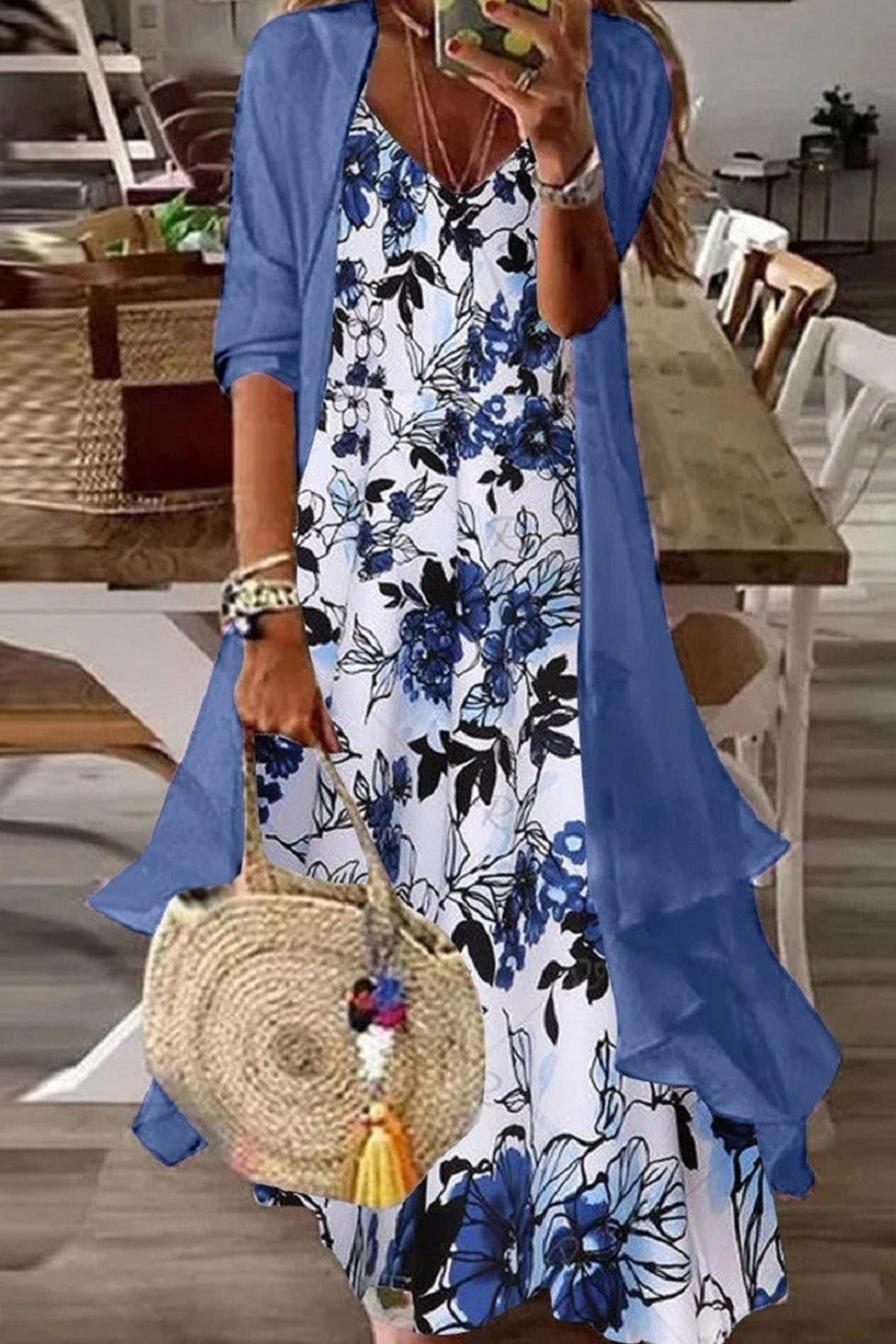 Georgina Floral Midi Dress Floral 2