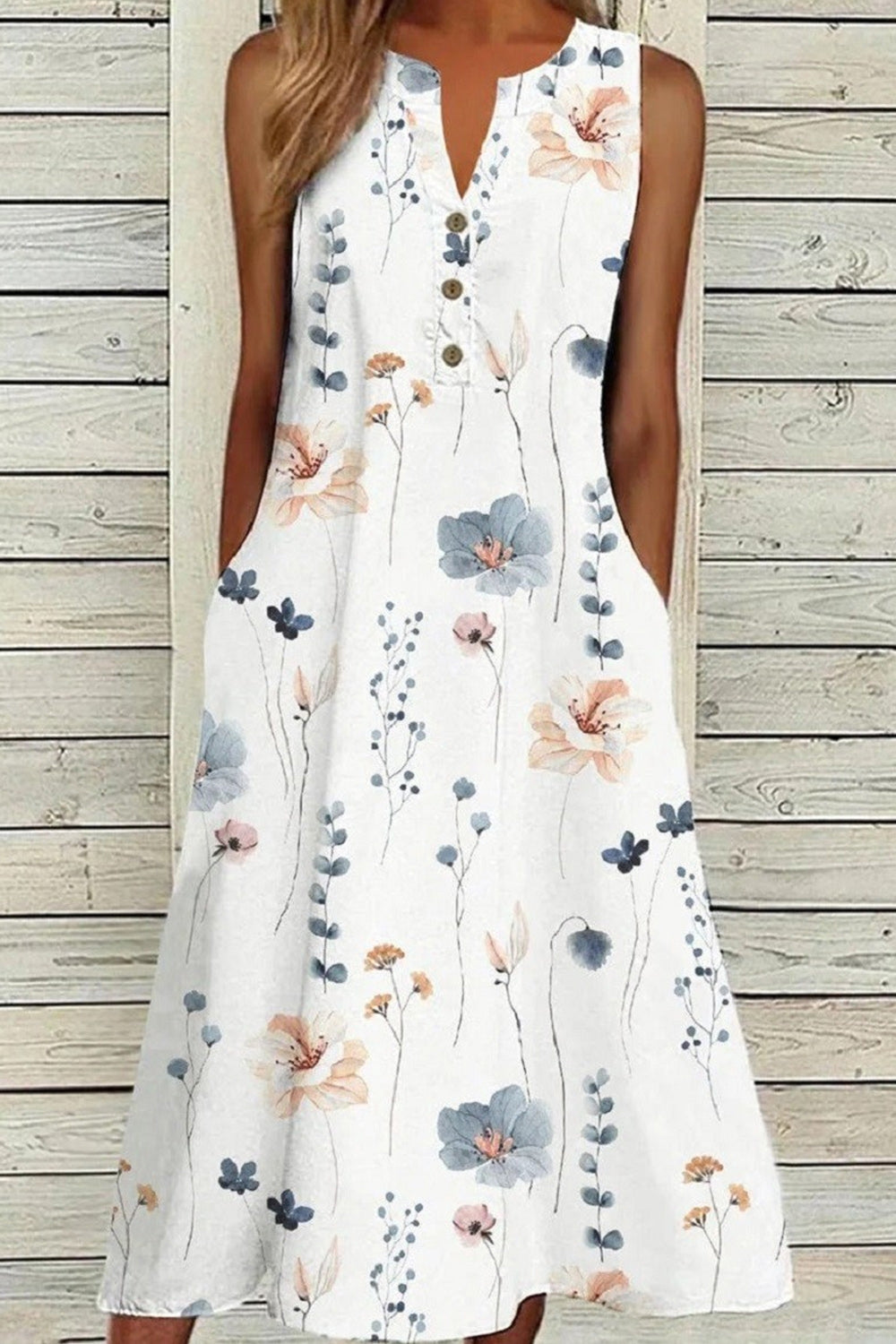 Valentina Floral Print Midi Dress Floral 2