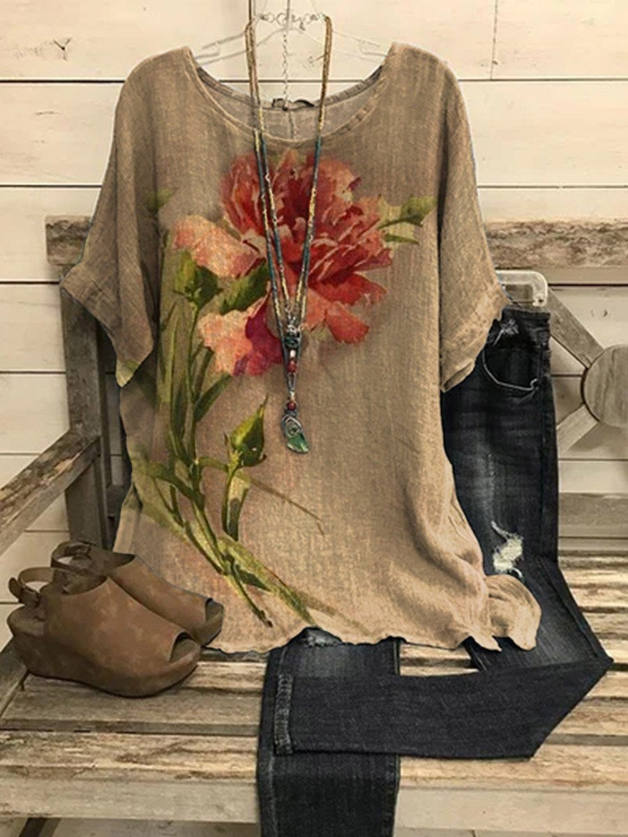 Lucienne Floral Print Blouse Colorful 1