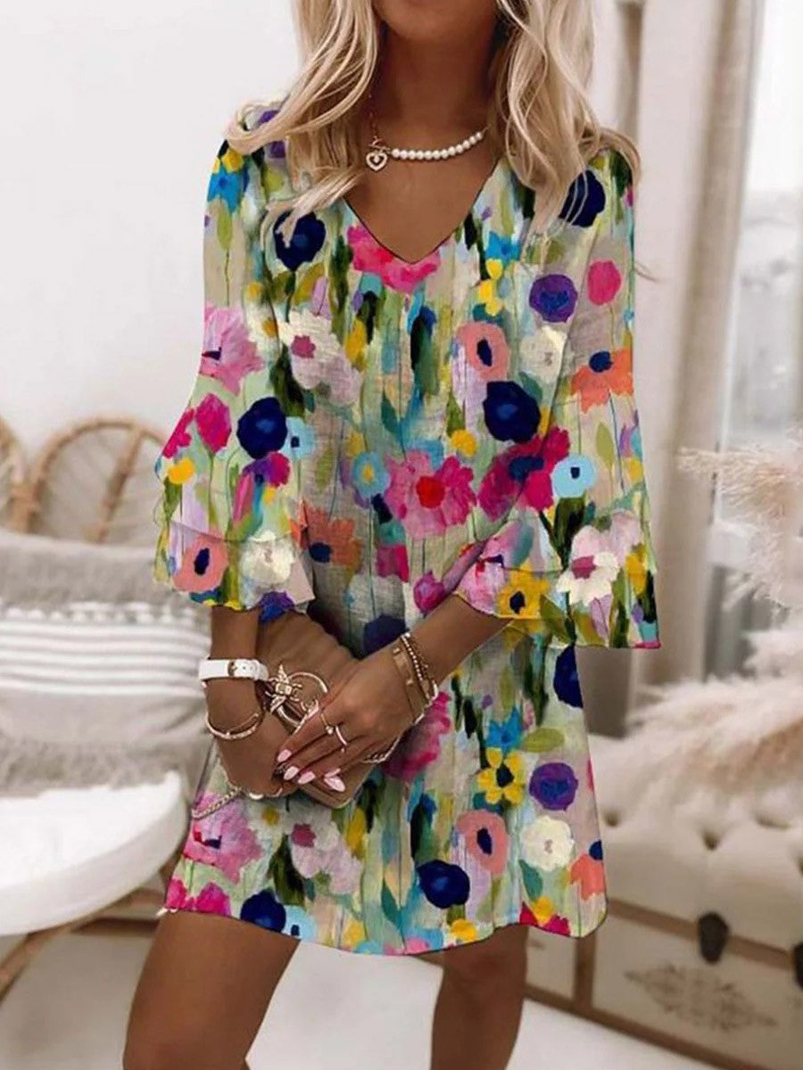 Sabine Floral Mini Dress Floral 1