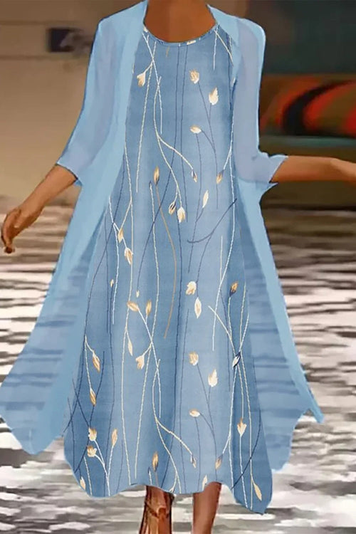 Camille Floral Maxi Dress Blue 1