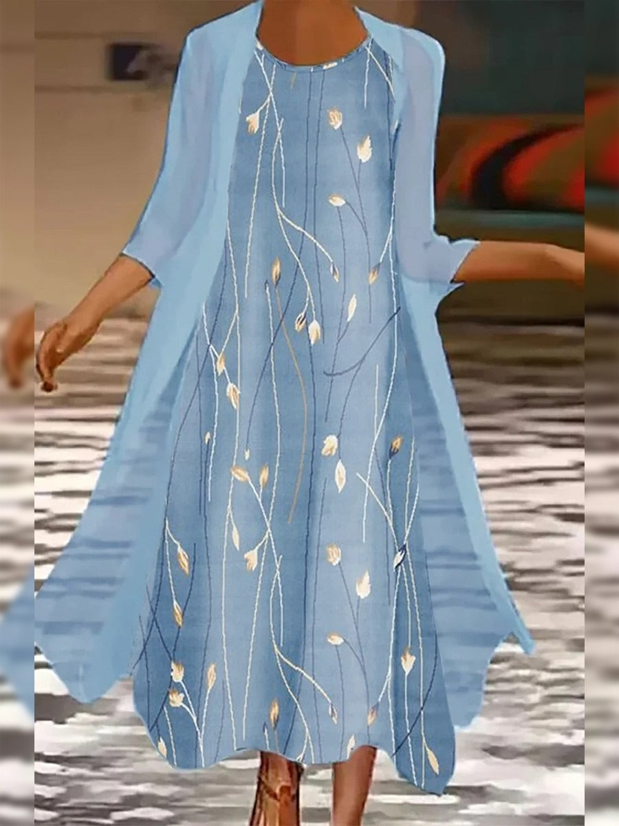 Camille Floral Maxi Dress Blue 2