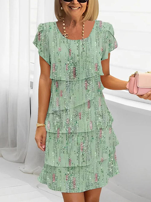 Greer Satin Mini Dress in Sage Green 1