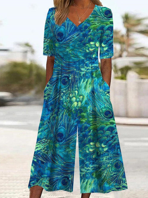 Liora V-Neck Jumpsuit Multi 1