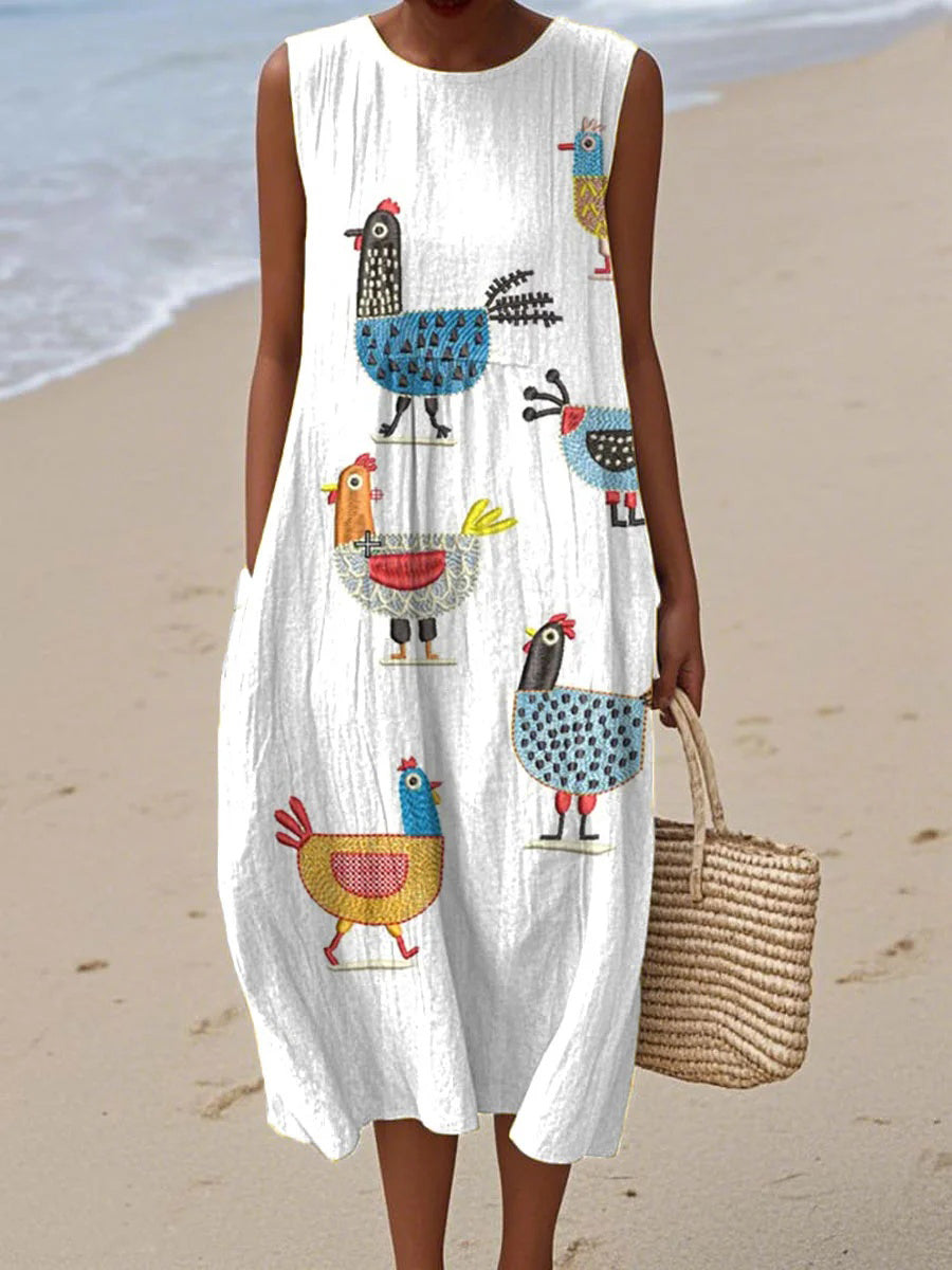 Jolie Vintage Art Print Shift Dress Multicolor 1