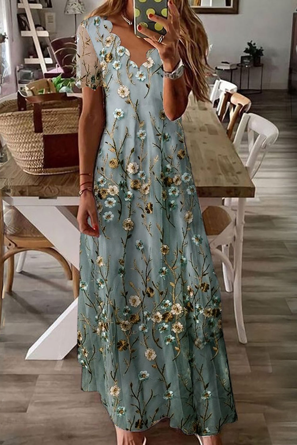 Margot Floral V-Neck Maxi Dress Floral 1