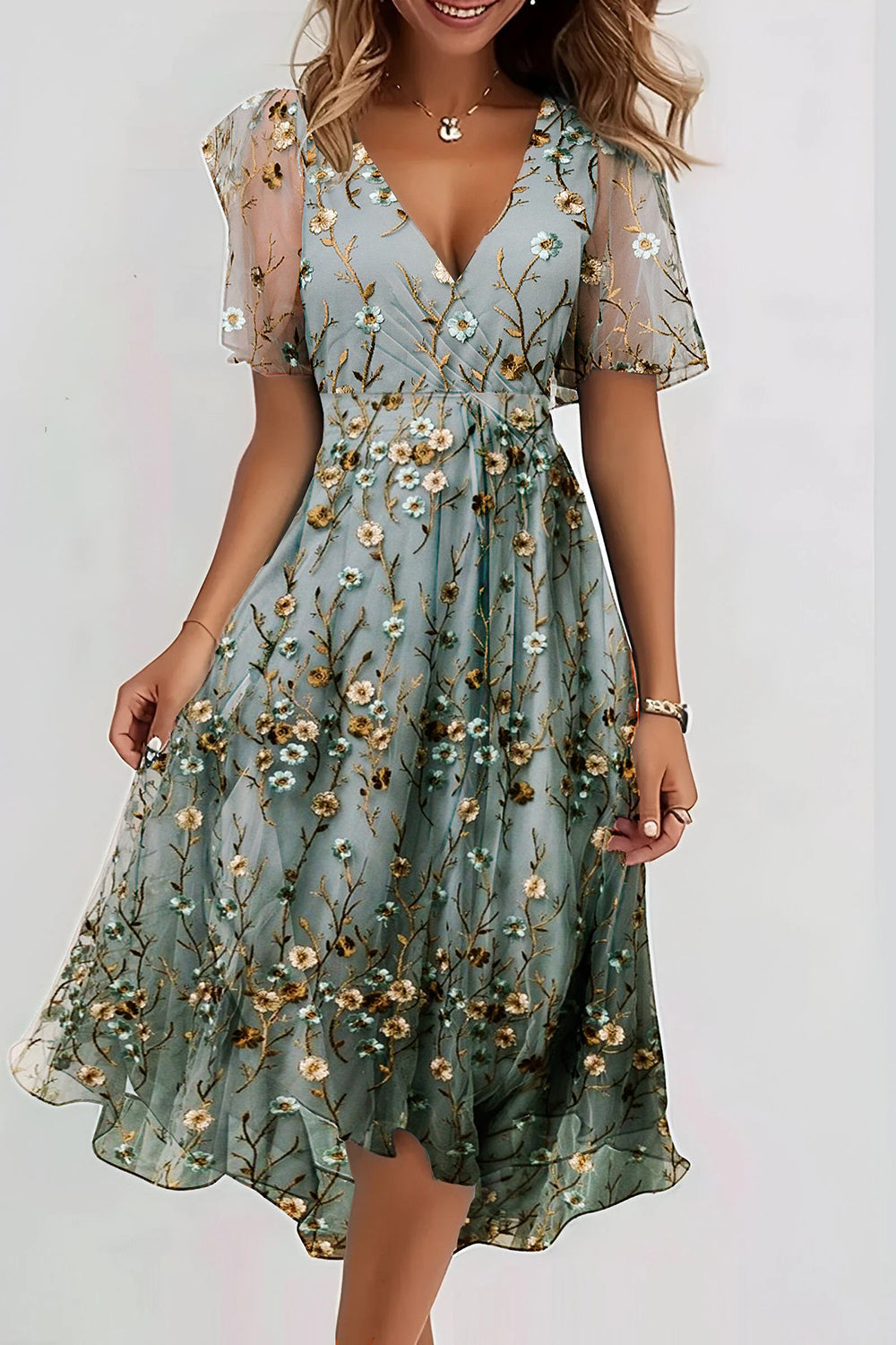 Verena Floral Midi Dress Floral 1