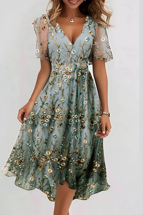 Verena Floral Midi Dress Floral 1