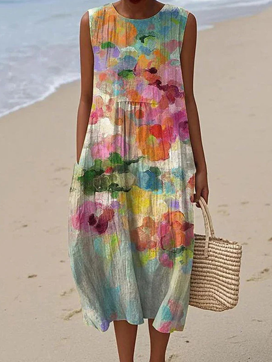 Florence Colorblock Midi Dress Multicolor 1