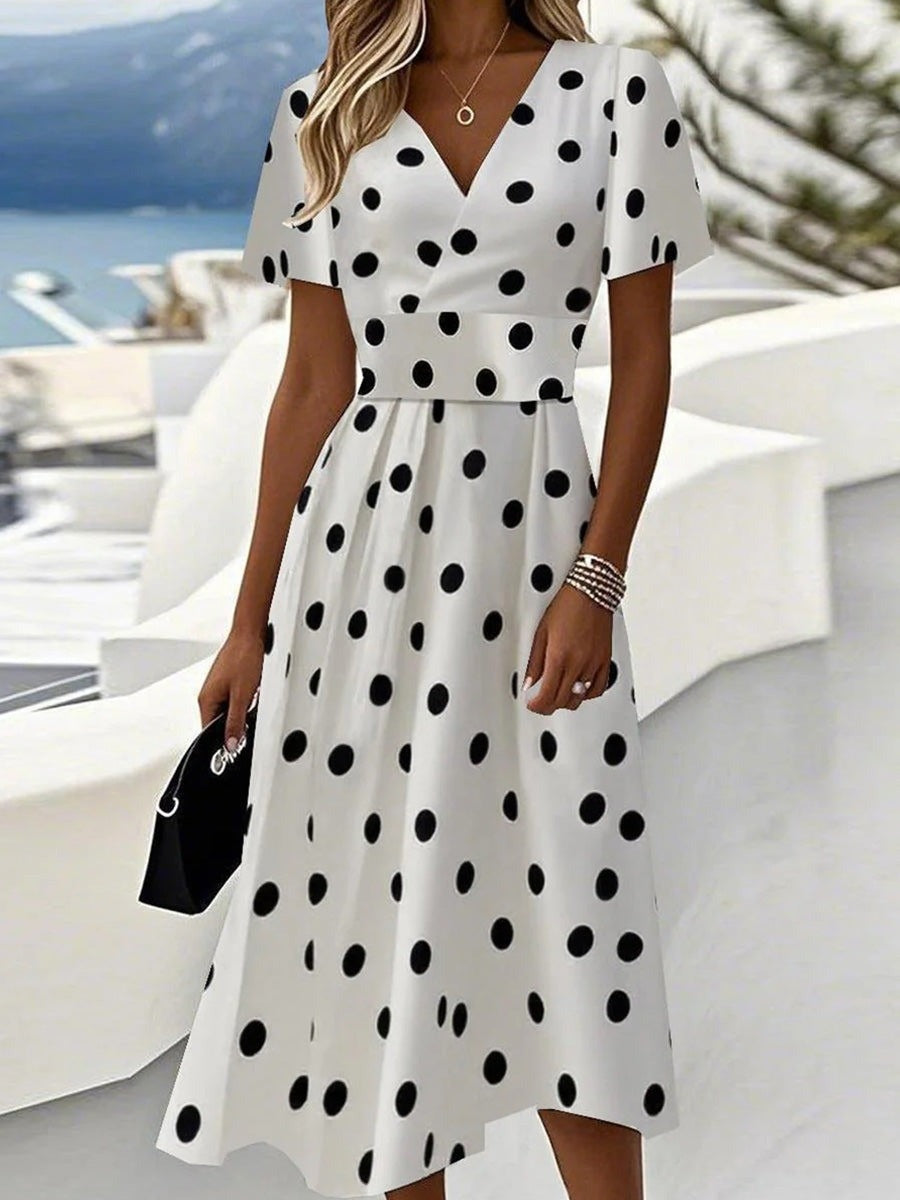 Margot Polka Dot Midi Dress Multi 1