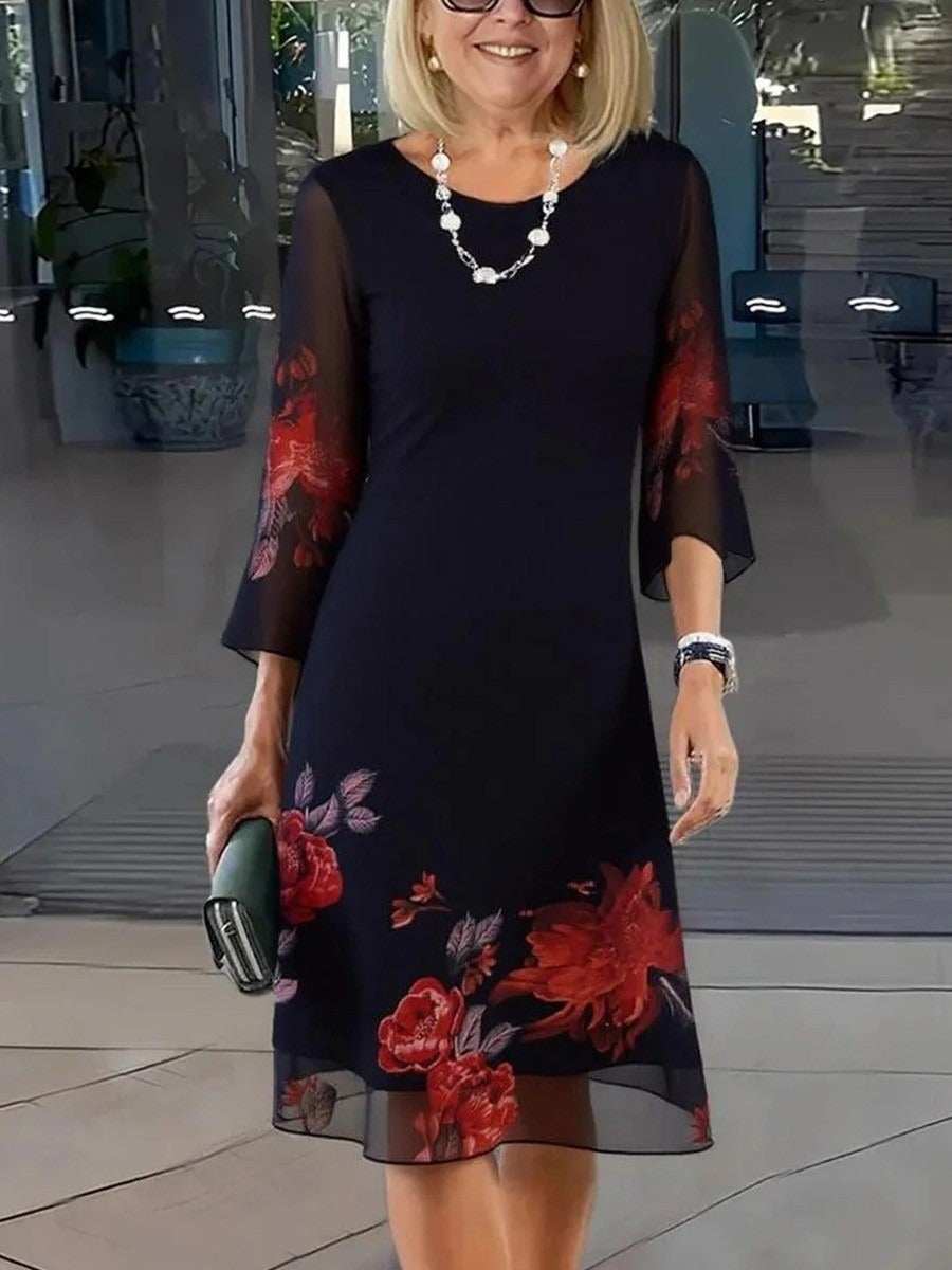 Xanthe Floral Mini Dress Black 1