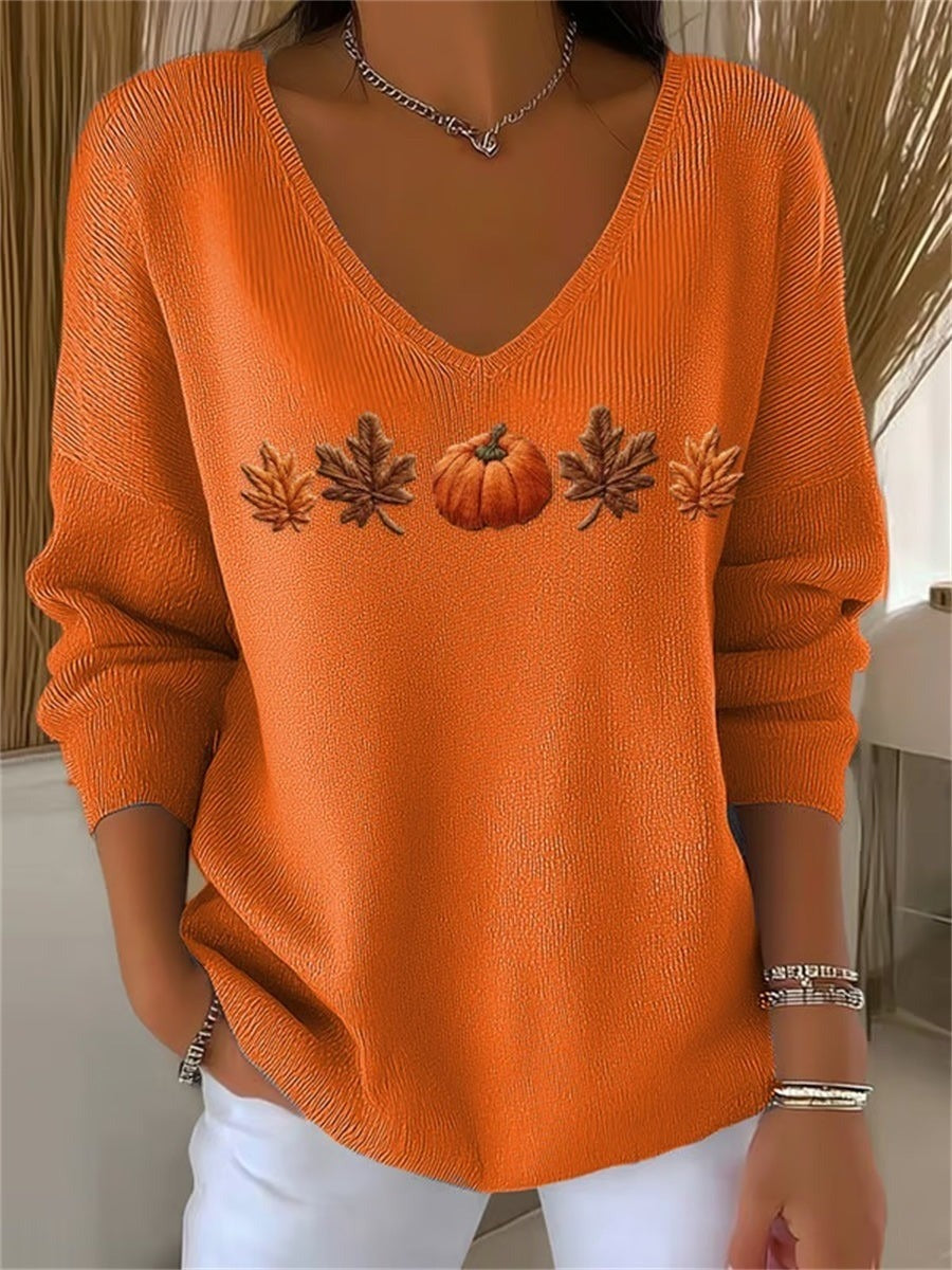 Margot Printed Sweatshirt Orange 1