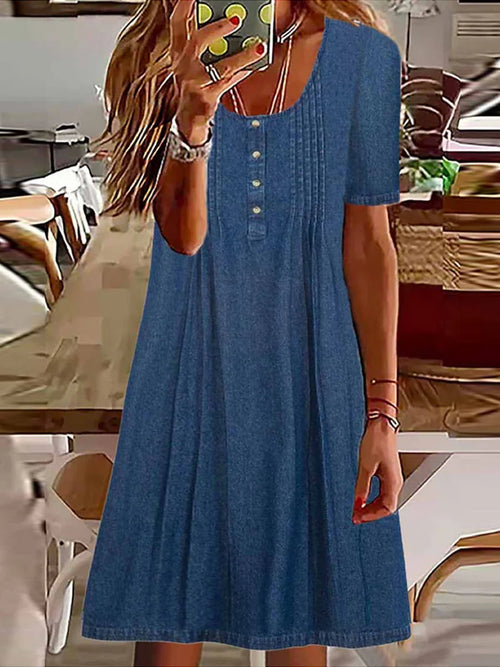 Eleanor Denim Midi Dress Blue 1