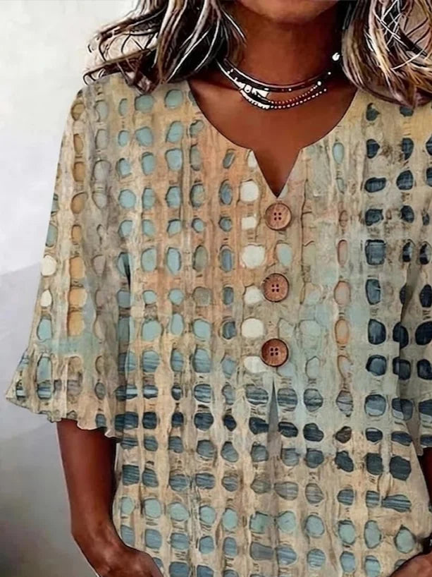 Mila Abstract Print Blouse Multi 3