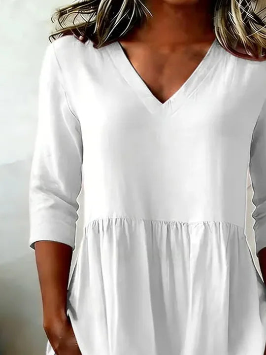 Vivienne V-Neck Tunic Blouse Multi 2
