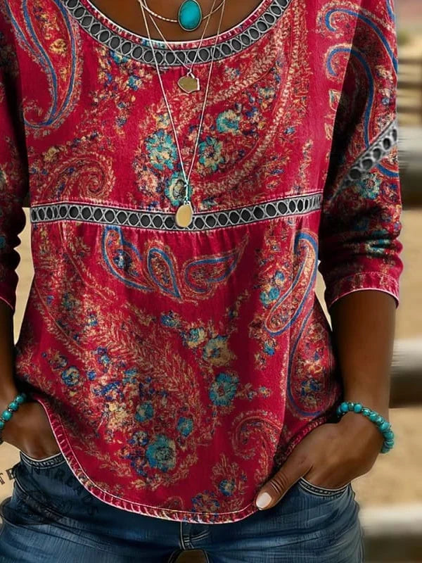 Drea Paisley Print Blouse Multi 2