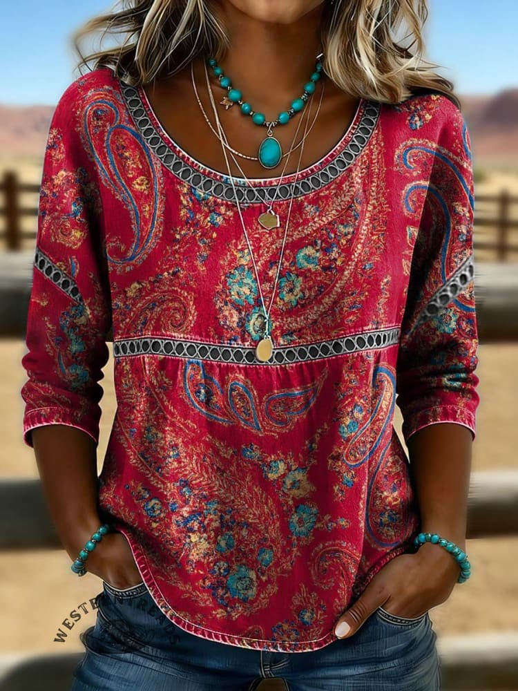 Drea Paisley Print Blouse Multi 1
