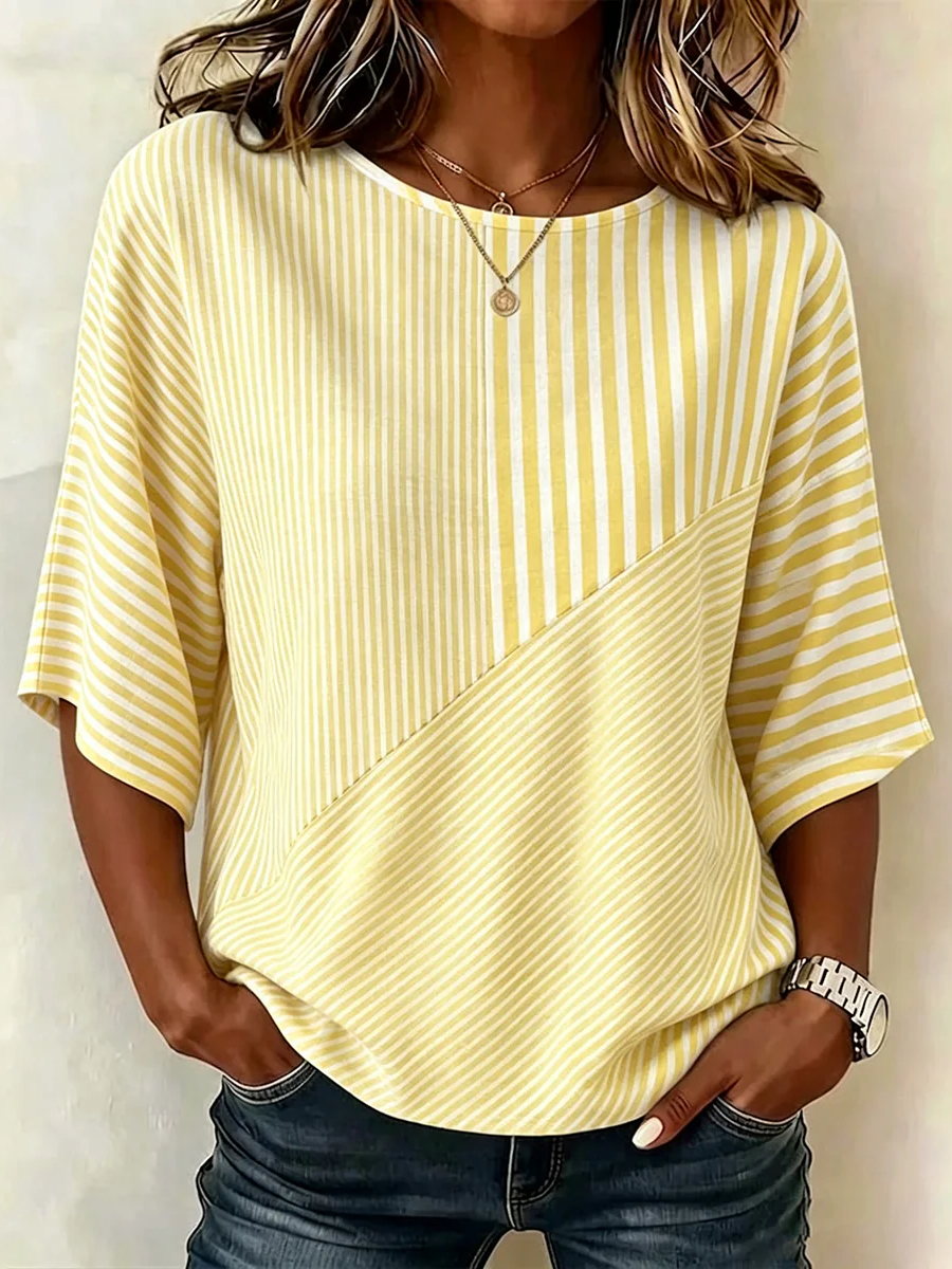 Honor Striped Cotton Blouse Multi 1
