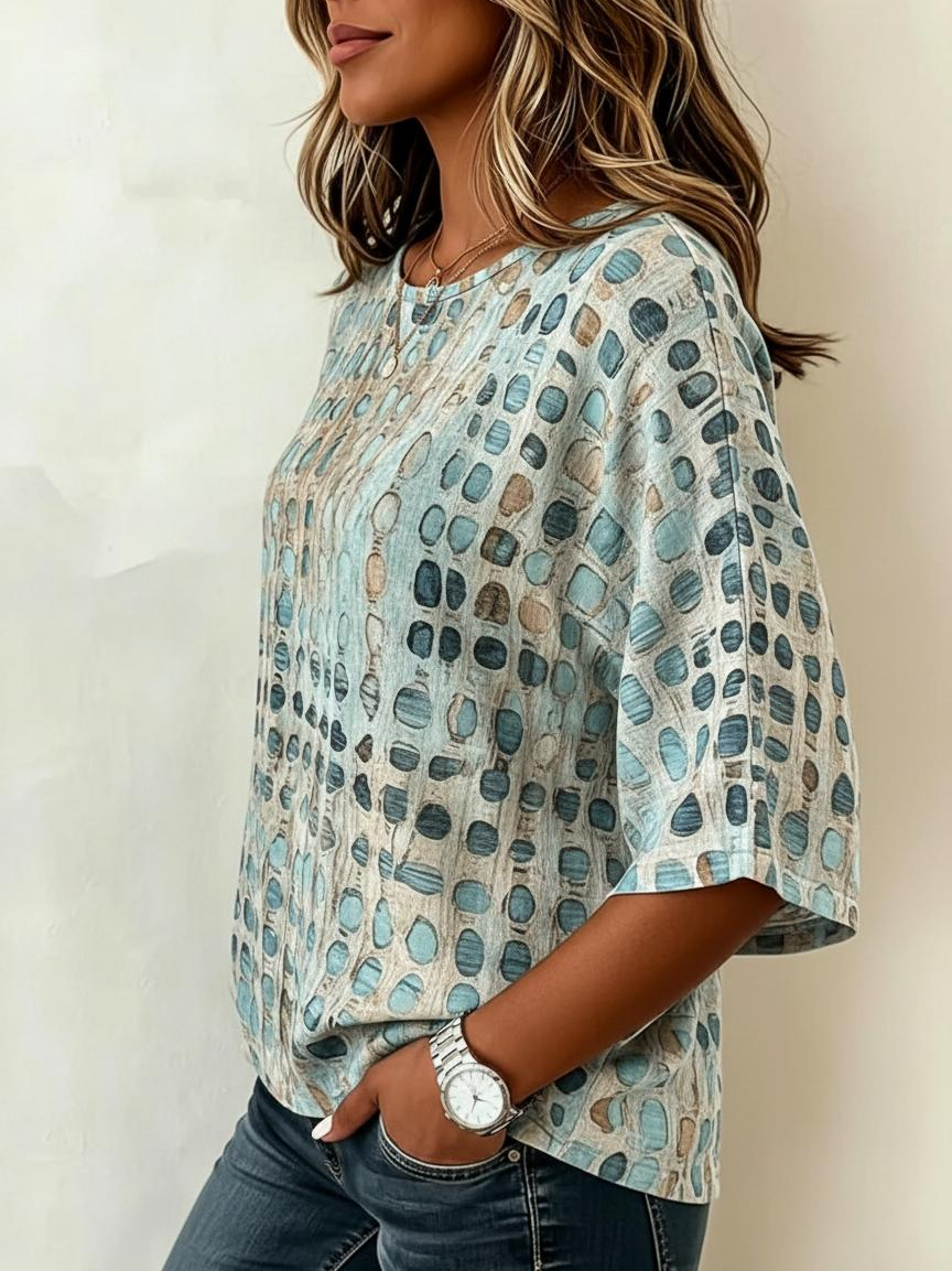 Margot Geometric Print Blouse Multi 3