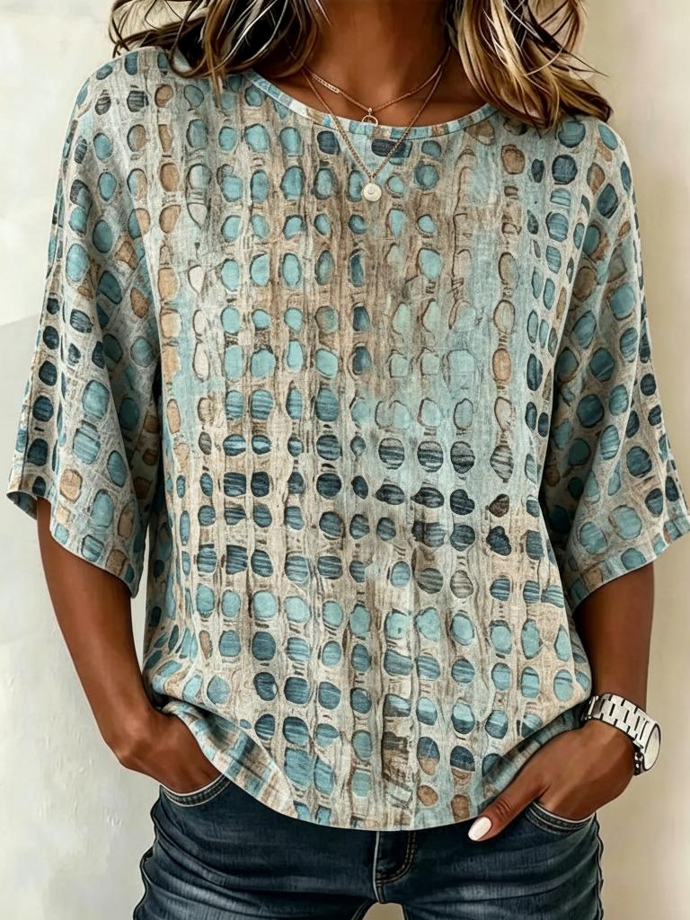 Margot Geometric Print Blouse Multi 1