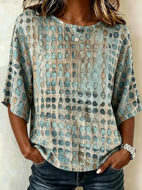 Margot Geometric Print Blouse Multi 1