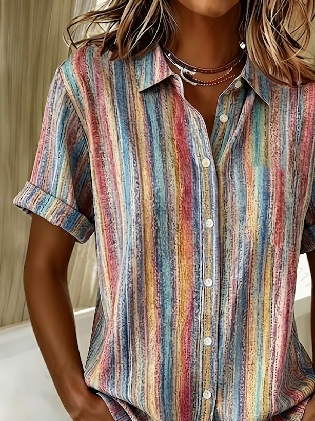 Galia Striped Shirt Dress Multi 3