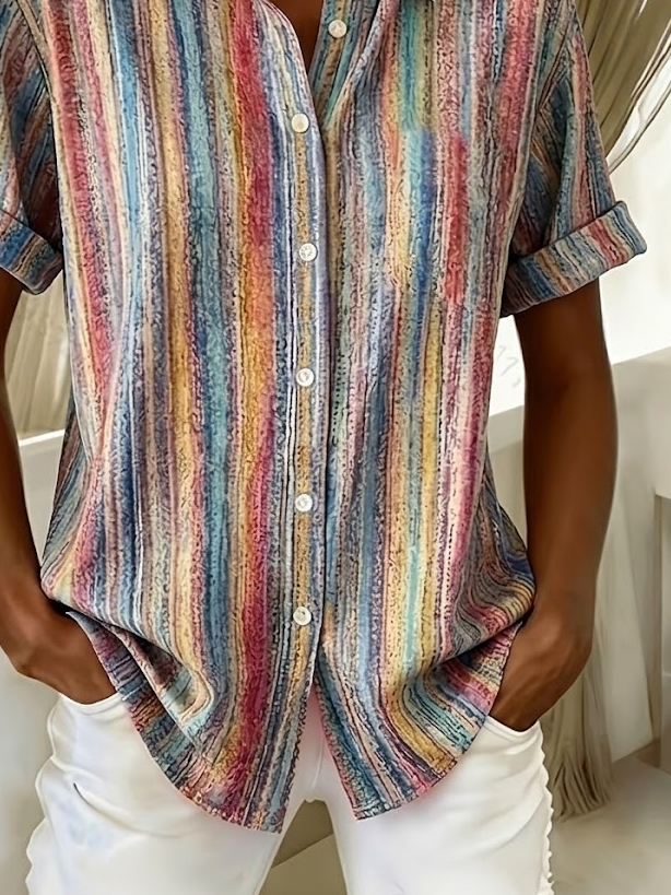 Galia Striped Shirt Dress Multi 2
