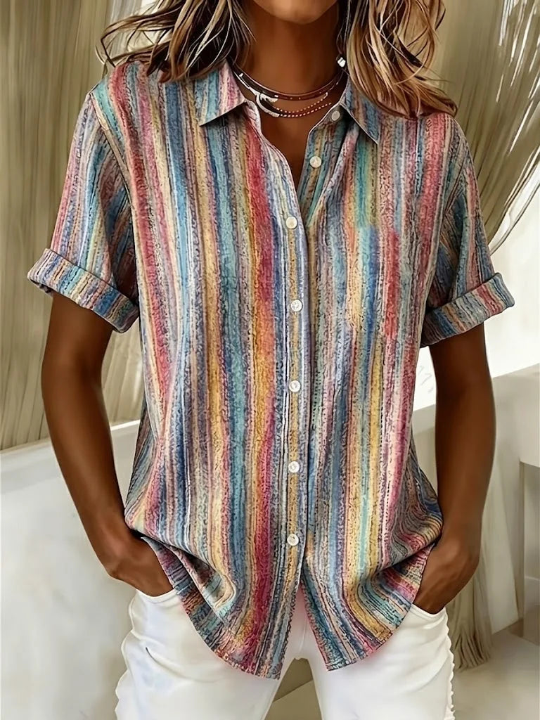 Galia Striped Shirt Dress Multi 1